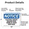 Signmission Electric Shock Hazard Risk Swim At Your Own Risk OSHA Notice Sign, Aluminum, 10in W x 7in L, 2PK OS-2PACK-NS-A-710-L-11639 - alternate 4